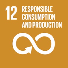 Logo van SDG 12 - Verantwoorde consumptie en productie